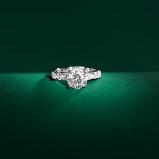 Belgravia - Round Cut Solitaire Moissanite Ring
