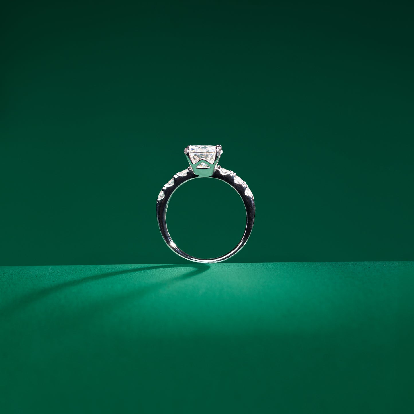 Belgravia - Round Cut Solitaire Moissanite Ring
