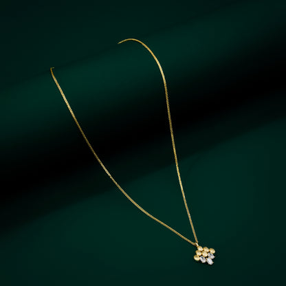 Snowdonia - Brushed Gold Oval Moissanite Necklace