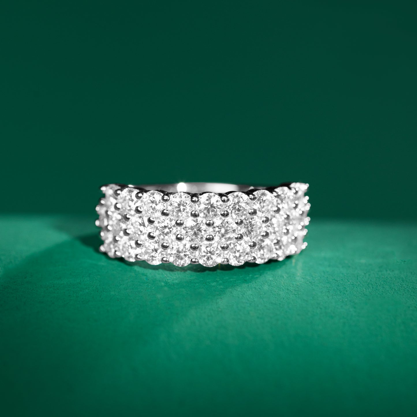 Soho - Triple-Row Moissanite Ring