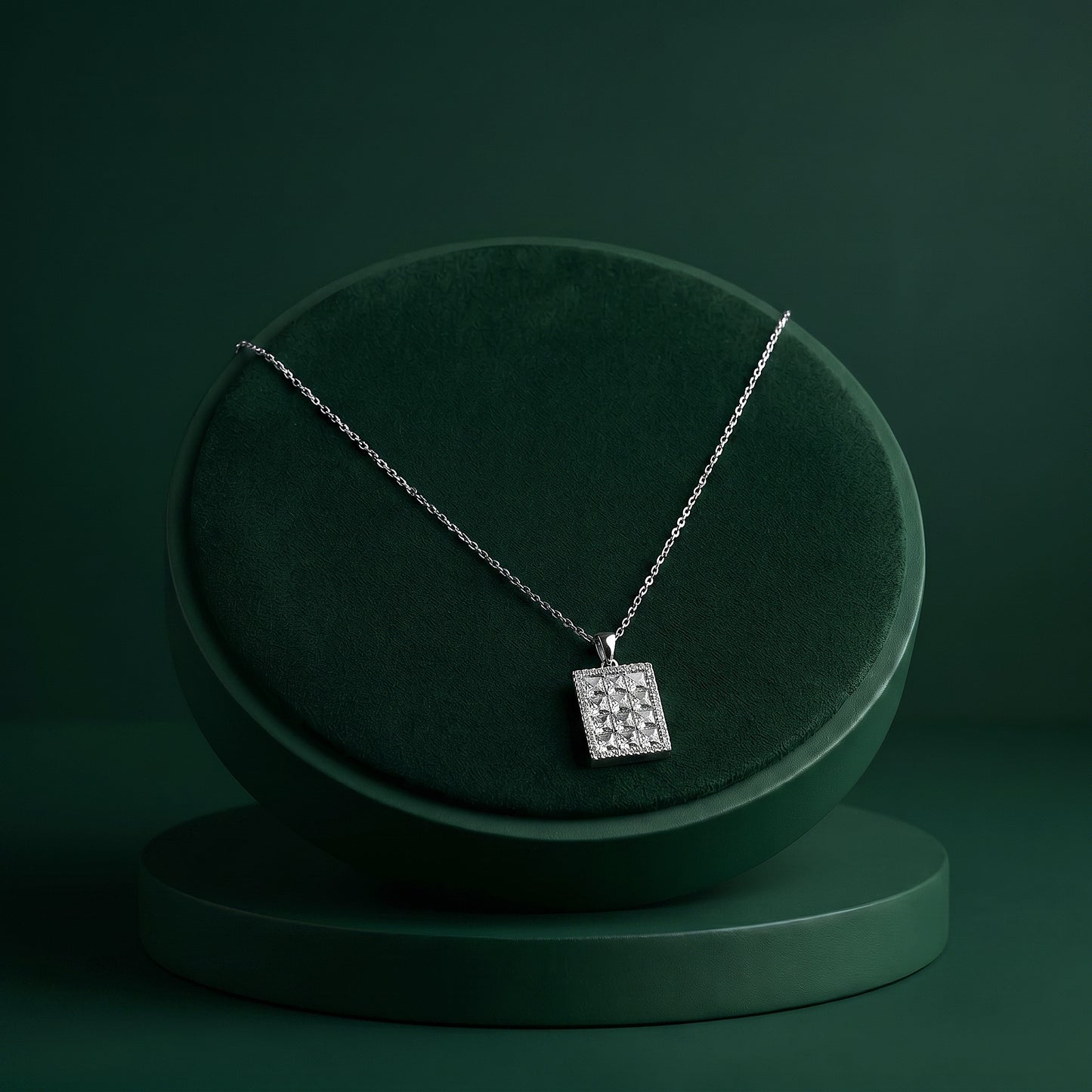 Carlton - Grand Pendant Moissanite Necklace