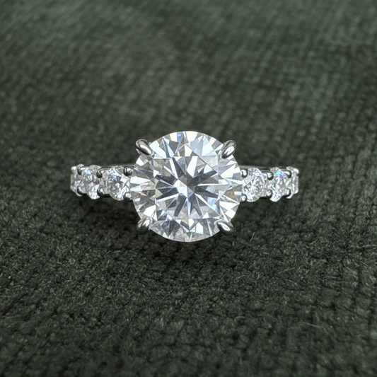 Belgravia - Round Cut Solitaire Moissanite Ring
