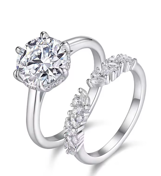 Richmond - Two Piece Moissanite Ring Set
