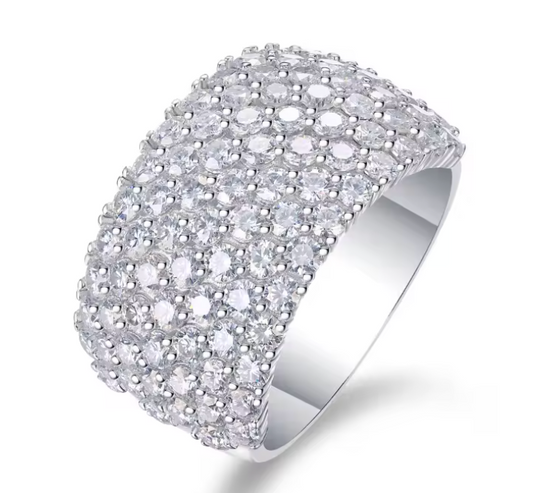 Hale - Grand Pavé Statement Moissanite Ring