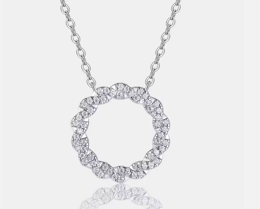 Grassendale - Round Moissanite Pendant Necklace