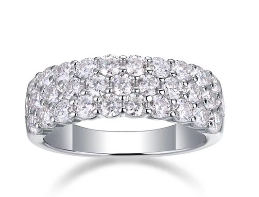 Soho - Triple-Row Moissanite Ring