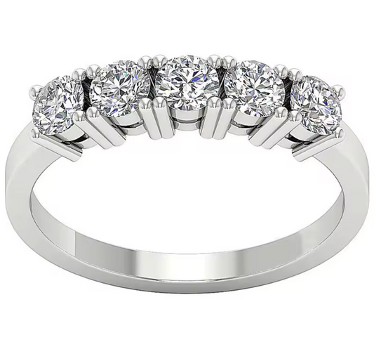 Hyde - 5-stone Round Cut Moissanite Ring