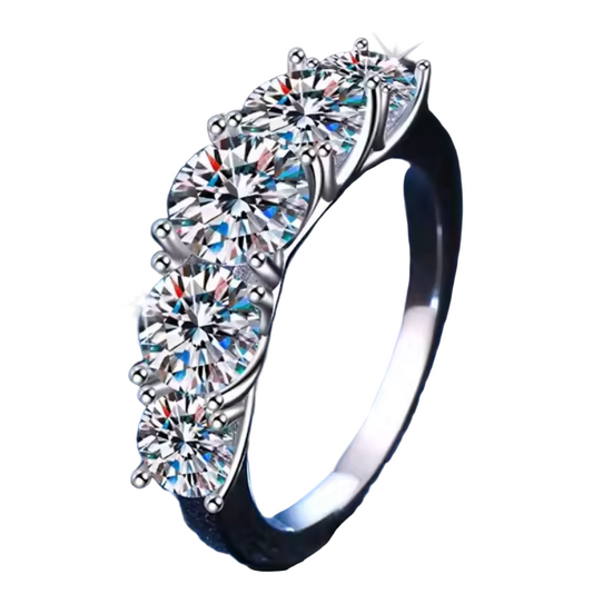 Highlands - 5-Stone Geometric Moissanite Ring