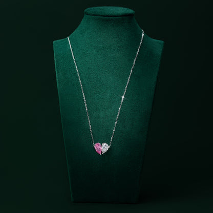 Twinstead - Double Pear-Cut Moissanite necklace