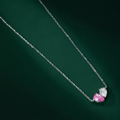 Twinstead - Double Pear-Cut Moissanite necklace