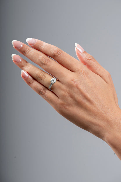 Belgravia - Round Cut Solitaire Moissanite Ring