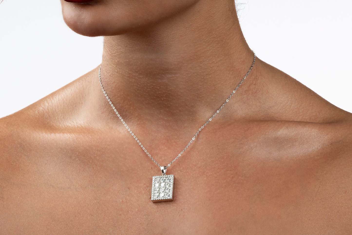 Carlton - Grand Pendant Moissanite Necklace