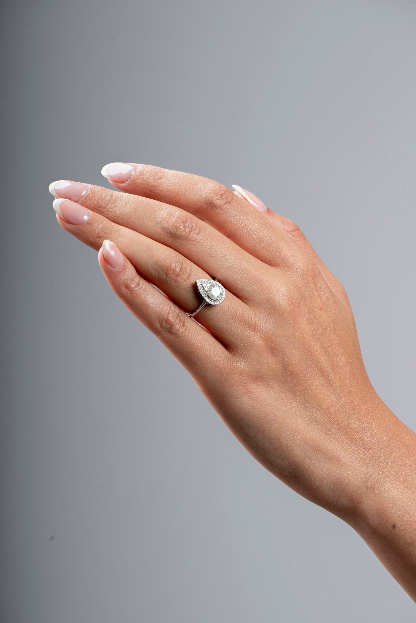 Clifton - Pear Moissanite Ring