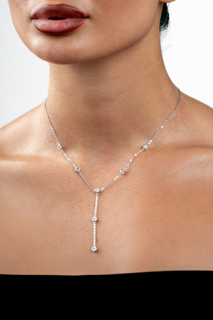 Mansfield - Lariat Moissanite Necklace