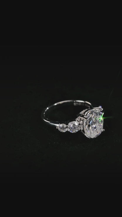 Westminster - Oval Cut Moissanite Ring