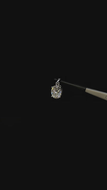 Wigston - Oval Cut Moissanite Necklace
