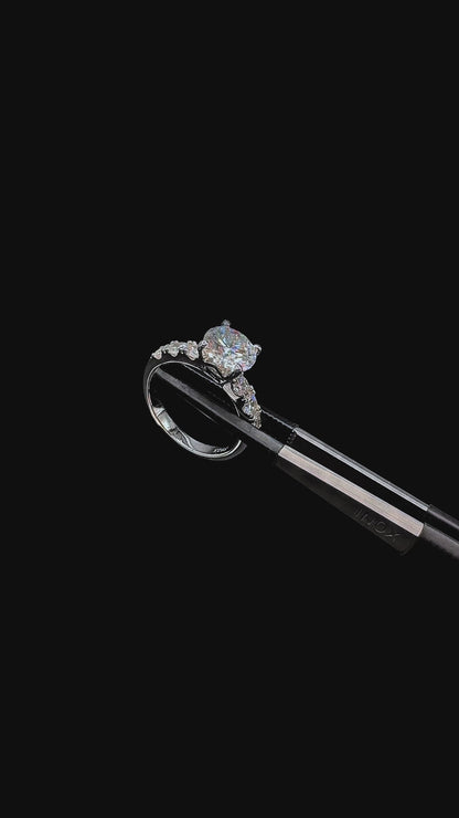 Belgravia - Round Cut Solitaire Moissanite Ring