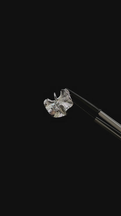 Primrose - Silver Flower Moissanite Earrings