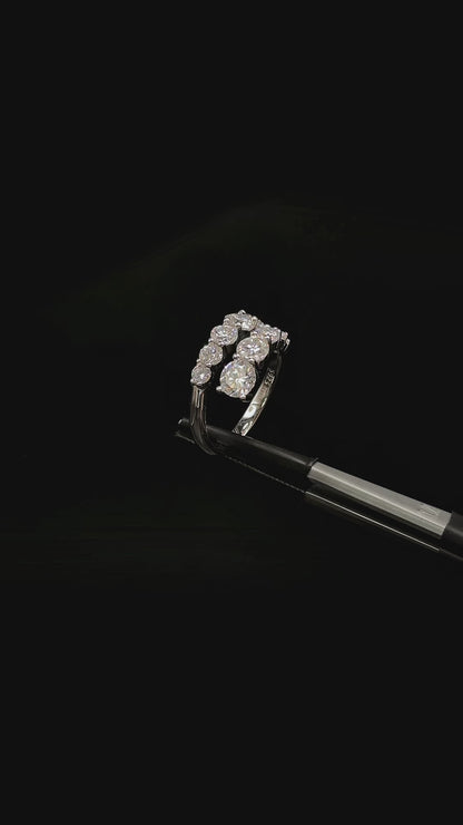 York - Double Layer Moissanite Ring
