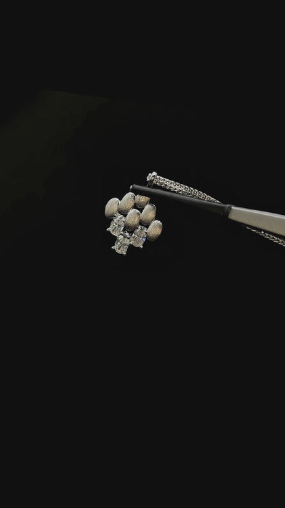 Snowdonia - Silver Oval Moissanite Necklace