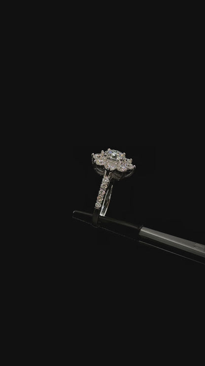 Wollaton - Floral Moissanite Ring
