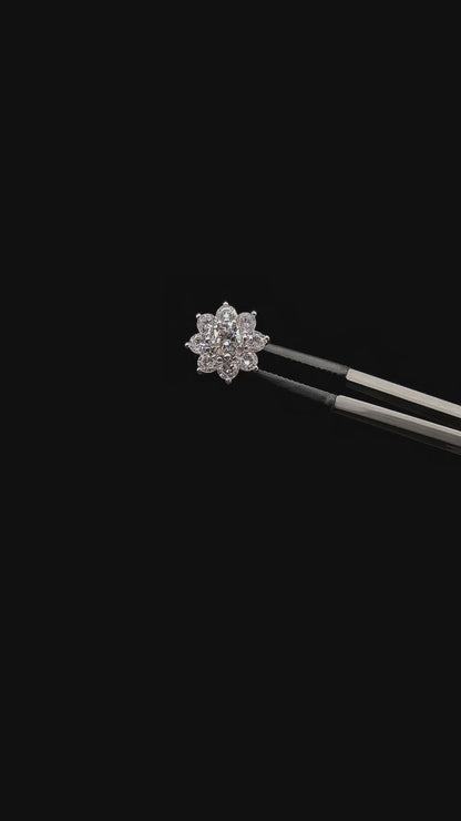 Wollaton - Flower Moissanite Earrings