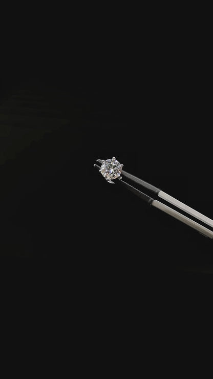 Bath - Round Stud Moissanite Earrings