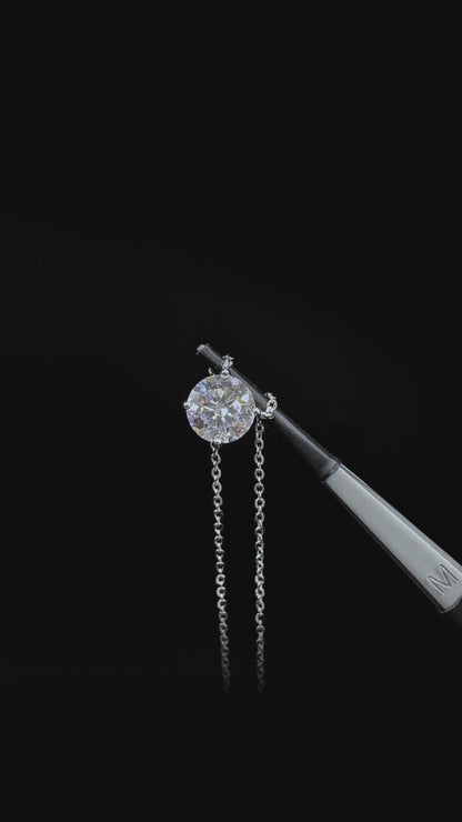 بريكستون قلادة - أيقونة السوليتير ببريق الـ 2 قيراط النقي