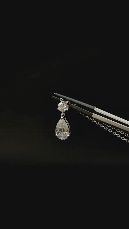 Tearford - Pear-Cut Moissanite Necklace