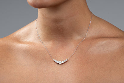 Queensferry - Seven-stone moissanite necklace