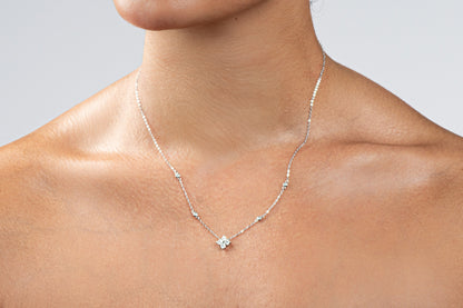 Wick - Flower Moissanite Necklace